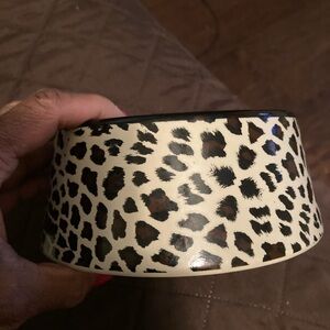 Leopard Print Dog Bowl